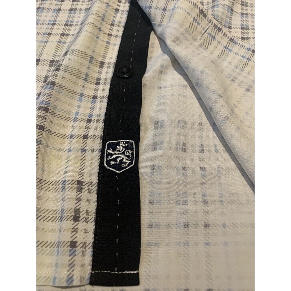 Nat Nast Men's Silk Shirt Plaid Size Large Short Sleeve American Fit FAST SHIP - Picture 4 of 8